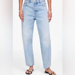 NWT Madewell Pieced Barrel-Leg Jeans